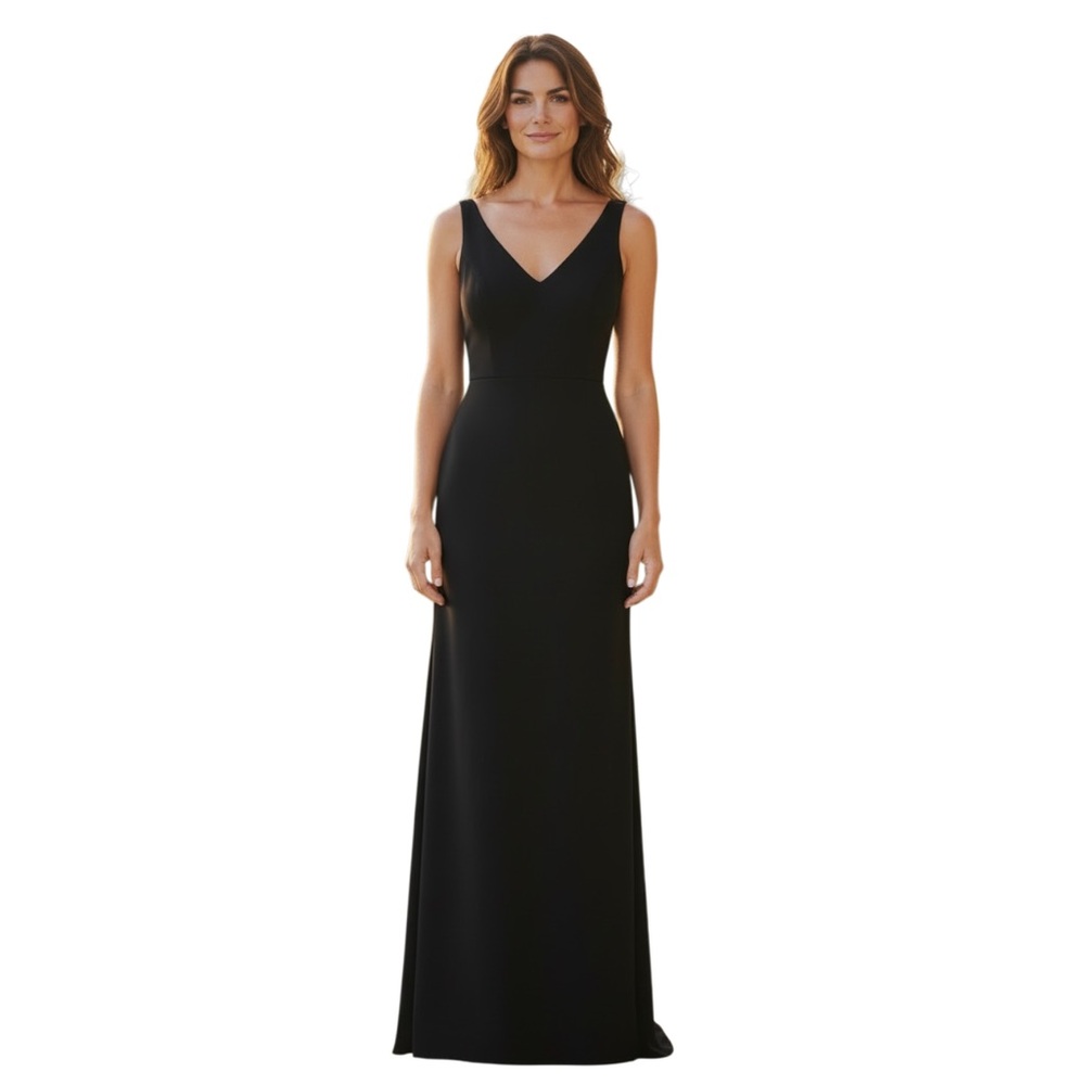 SOCIAL BRIDESMAID Gown Full Length Sleeveless,‎ Color Black, Size 10 R
